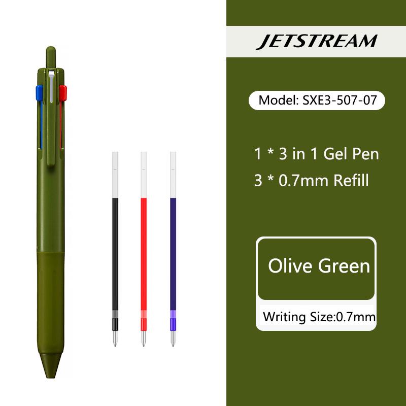 uni JETSTREAM 3 in 1 Multifunction Ballpoint Pen,colores 0.5mm Black/Red/Blue Core boli multifunción Retractable For Note Writin