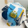 Argentina Football Print Automatic Umbrella, 8 Rib Iron Frame, Plastic Handle, Suitable for Outdoor Travel &Daily , Ideal Gift