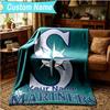 1PC Custom Name Blanket Seattle Logo Flannel blankets Patterns Throw Blanket All-Season Soft Gift for Couch, Bed, Camping, Birthday gifts