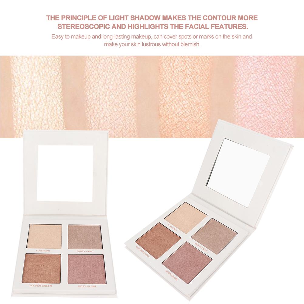 4 Colors Highlighter Powder Face Contour Bronzers Brightening Concealer Makeup Tool