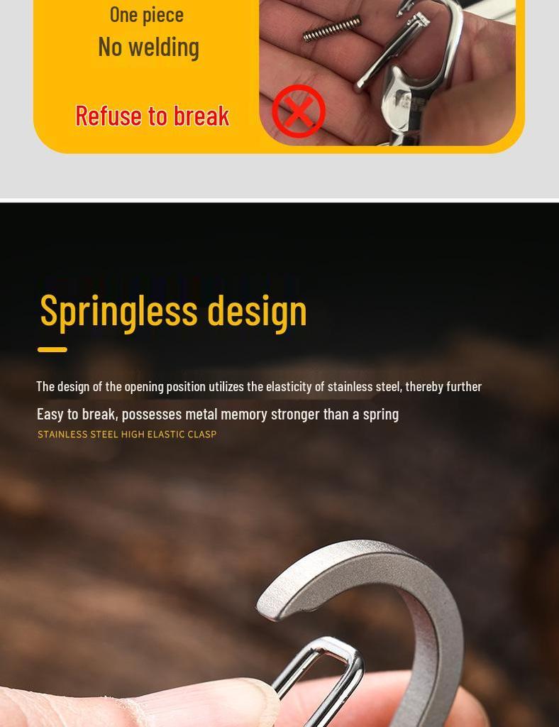 Titanium Alloy Multifunctional Car Keychain & Bottle Opener for Outdoor Use