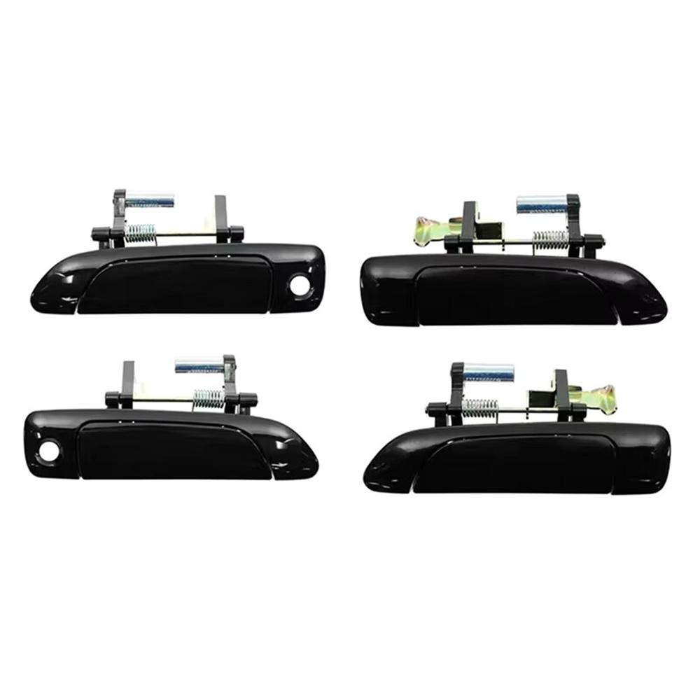 

4pcs Front & Rear Outside Door Handles Black For Honda Civic 2001-2005 Sedan