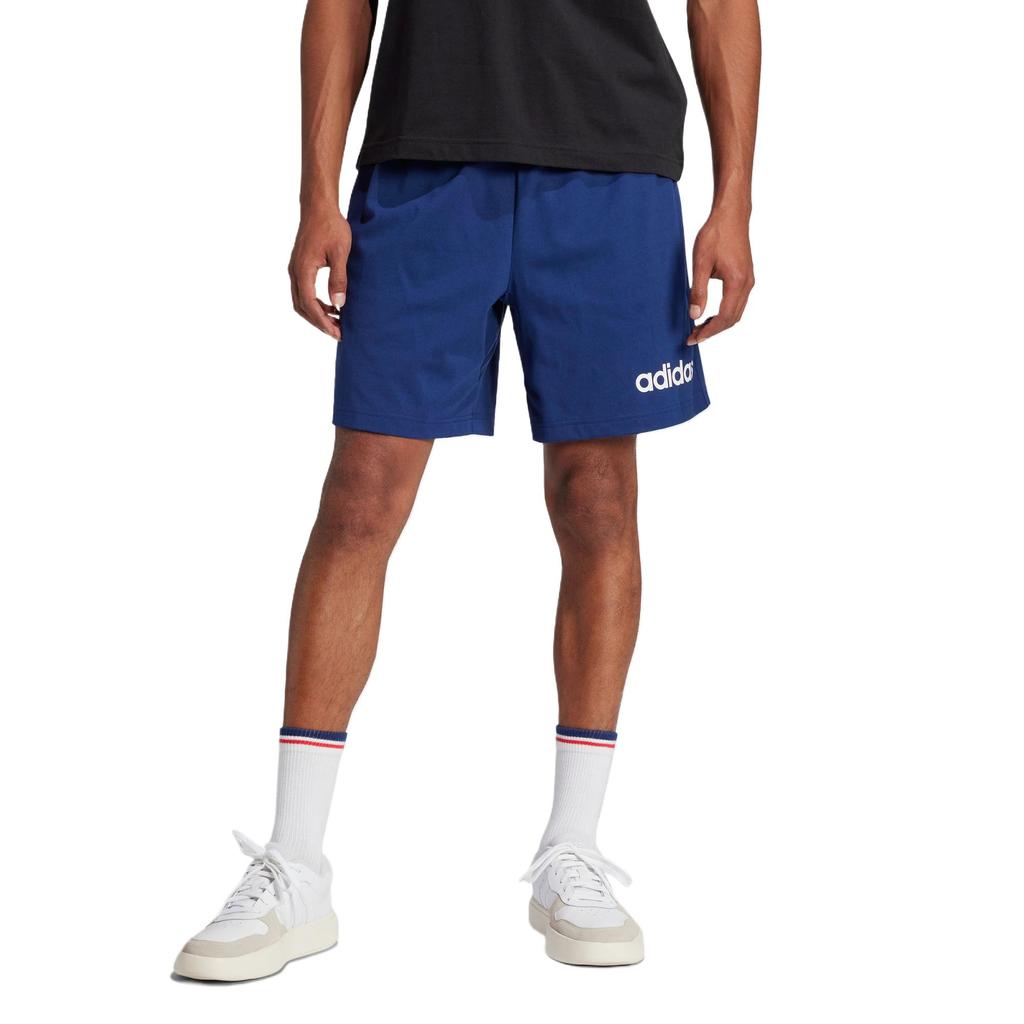 adidas ESSENTIALS LINEAR SHORTS Casual Shorts Men's Dark Blue/White JE9013