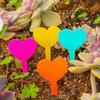 100PCS Waterproof Plant Growth Label Heart Shaped Nursery Markers  Garden Flower Pots