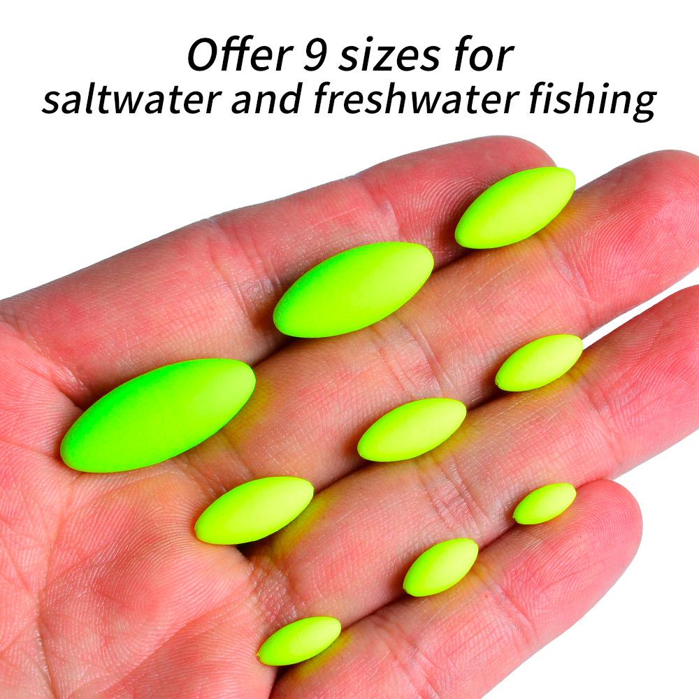Seven Star Float Space Bean Traditional Eye Catching Elliptical Olive Shaped Fish Float 100 Pcs/Pack Fishing Gear Accessories