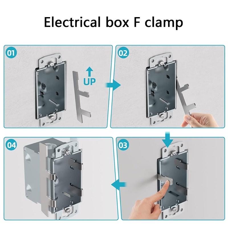 10Pcs Switches Box Support Bracket Metal Outlet Spacers Replacement Power Outlet Fixing Tool Socket Accessories Enduring