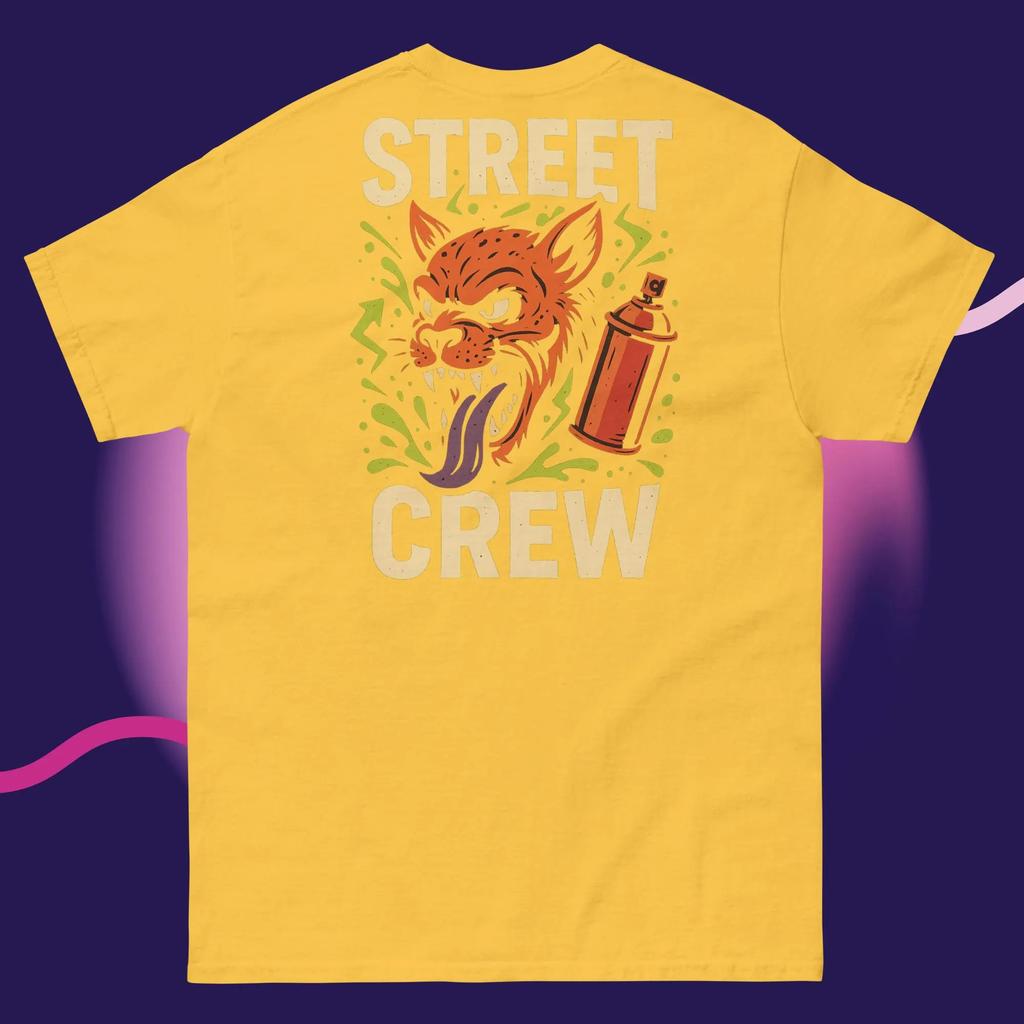 2025 Summer Street Crew Graffiti TShirt Urban Hip Hop Style Tee Adults and Children 100 Pure Cotton Printed Leisure Tshirt