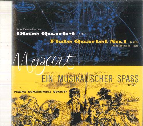 

CD VIENNA KONZERTHAUS QUARTET HANS BE Oboe Quartet In F Major K370 Flu CD11 WESTMINSTER South Kore Classical Used