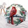Holiday Wreath With Cardinal Automatic Folding Umbrella Compact Lightweight Retractable Design For Outdoor Adventures And Festive Giftingt68