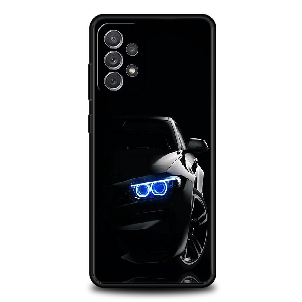

Cool Sports Black Car Phone Case for Samsung Galaxy A15 A14 A25 A54 A34 A51 A71 A72 A73 A32 A52 A52S A21S A31 A41 5G Soft Shell Samsung A11