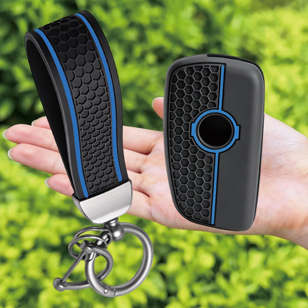 Keychain 2 Button Silicone Car Remote Key Fob Shell Cover Case For Nissan X-Trail Juke Qashqai J11 Micra Pulsar 2014 - 2018