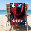 1pc Spider Man1 Beach Towel with Custom Name, Beach/Swimming/Bath/Picnic/Camping Towel, Suitable for Seaside Beaches
