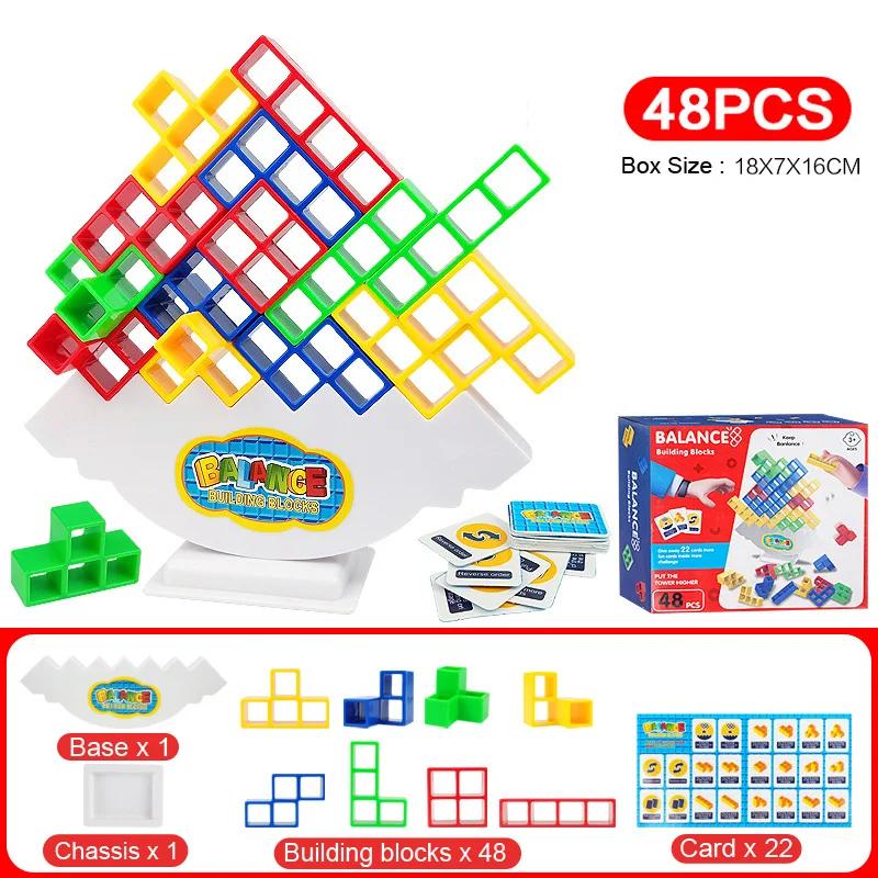 

Tetra Tower Balance Stacking Blocks Game Board Games for Family Games Parties Travel Kids & Adults Team Building Blocks Toy