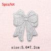 5Pcs/Lot Glitter Butterfly Bow Iron on Patches - Embroidered Patches on Clothes Bags Hats Jackets Decor