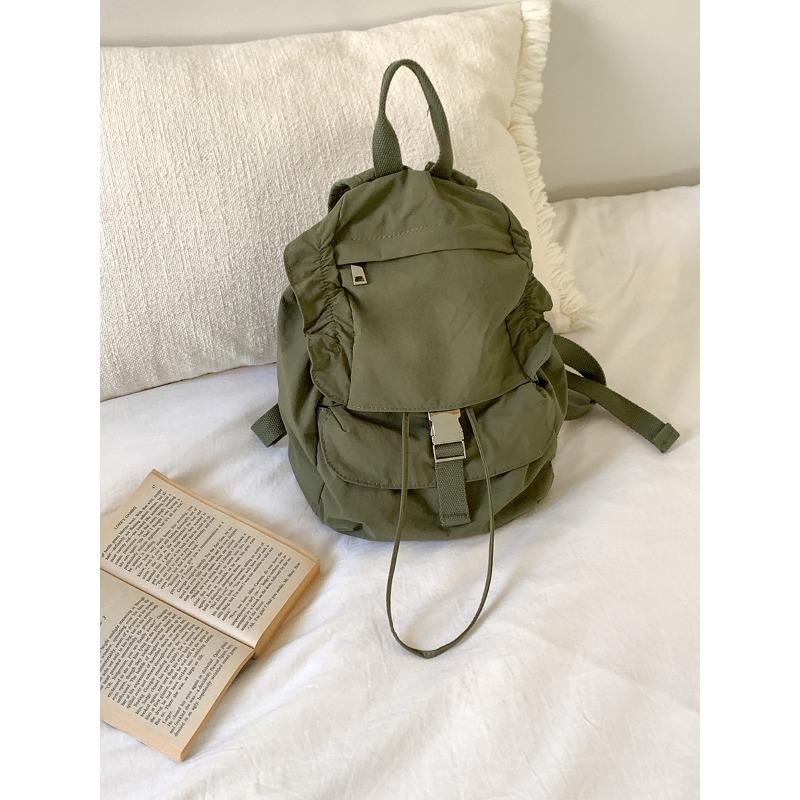 

Нейлоновый рюкзак, нишевый дизайн, весна-лето, для通勤, школьный, для студенток колледжа, раскладной рюкзак, женский зелёный