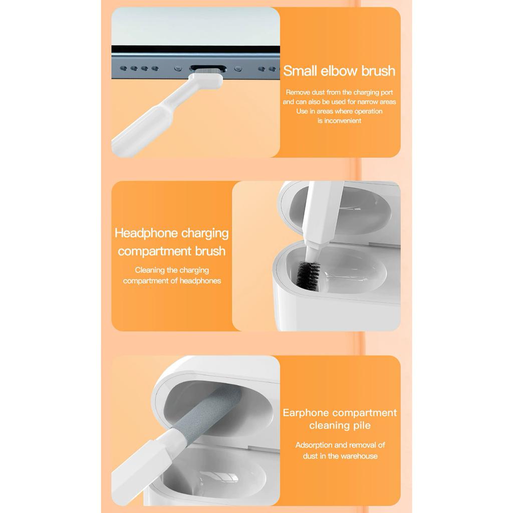 Multifunctional computer keyboard cleaning kit Bluetooth headset cleaning pen Mobile phone screen dust removal brush