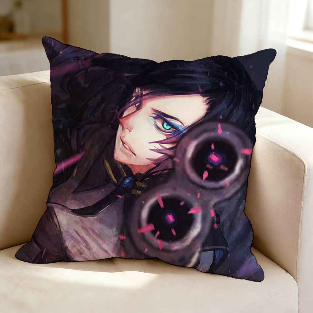 Suspense anime EErgo PProxy Square DoubleSided printed Pillow Case Bedroom Bedside Pillow Sofa Cushion Cover