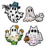 Spooky Clothing Accessories Halloween Cartoon Ghost Enamel Brooch, Metal Lapel Pin, Backpack Decoration Pin Sweater Cardigan Coat Suit Scarf