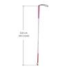 Folding white cane for the blind, five sections, aluminum construction (110 cm (pink rubber grip))