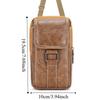 With Strap Mobile Phone Pouch Double Layers Phone Belt Hanging Pouch Phone Belt Clip Bag  Men