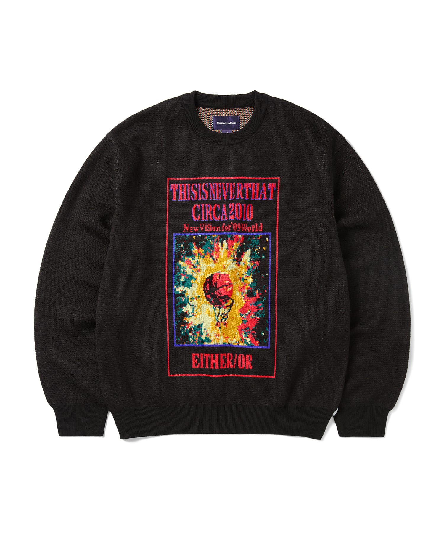 This Is Never That Basketball Hoop Knit Sweater Black S
