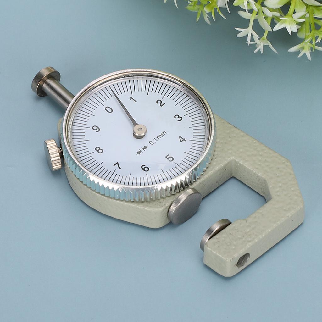 Thickness Gauge Round Dial Flat Head Measuring Jewelry Leather Board Equipment 0 10