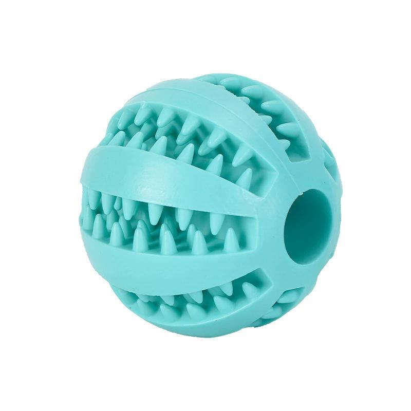 Dog Latex Molar Ball Elastic Bouncy Chew Toy Non Toxic Durable Bite Resist Leak Food Ball Teeth Grinding Oral Care Interactive