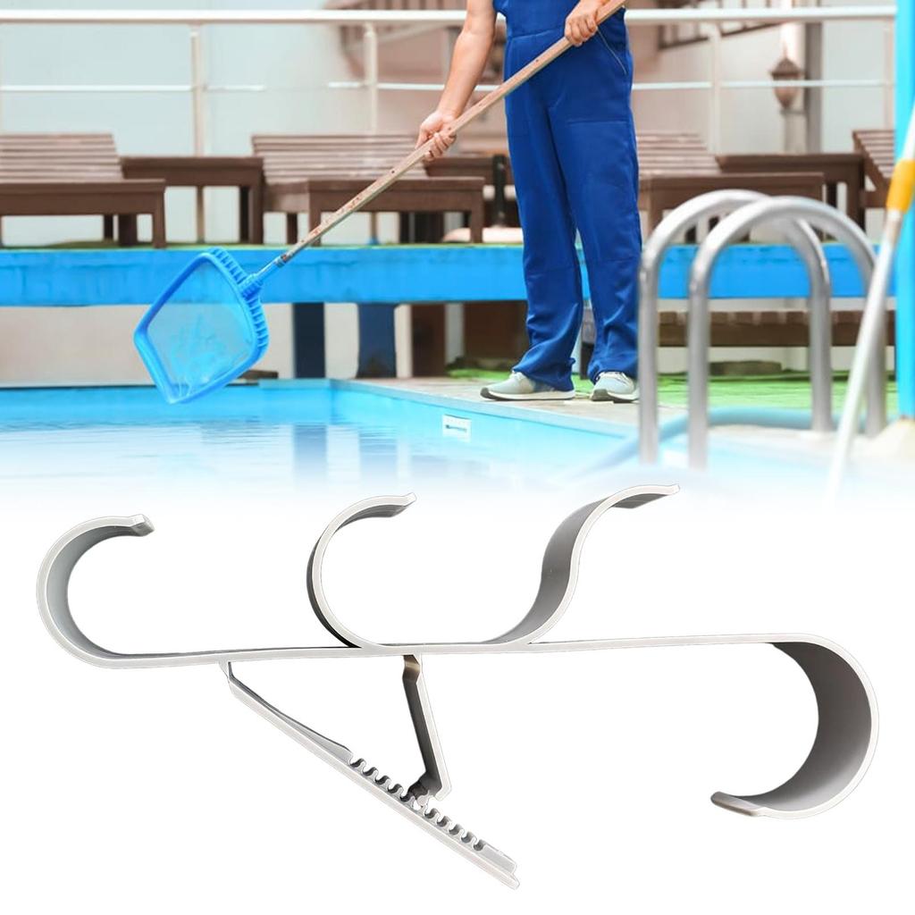 Fence Hooks For Pool Equipment Pool Tool Holder 2 Piece Organization Heavy Duty Storage Attachment For Underwater Bag Patio
