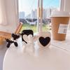 Solid Color Big Love Simple Bluetooth Headset Protective Case Airpods 1 Generation/2 Generation/3 Generation/Airpods Pro