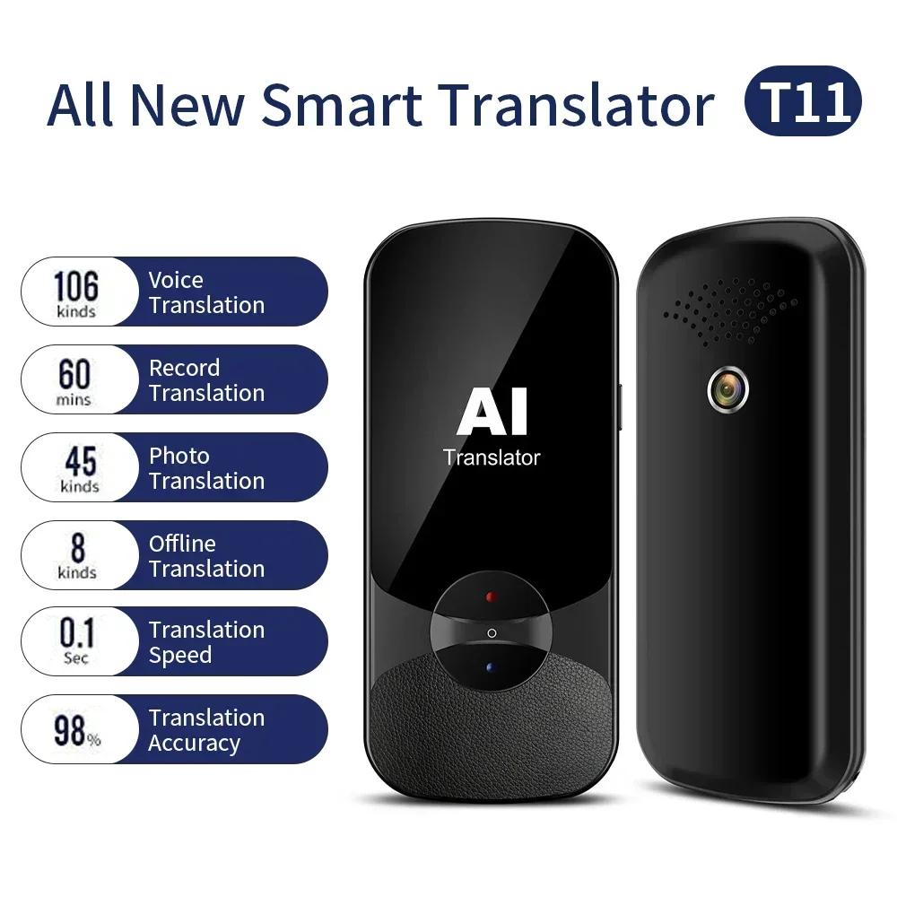Language Translator Device, Two-Way Instant Voice Translator for 108 Languages, Real-Time Translation Device with Online Offline