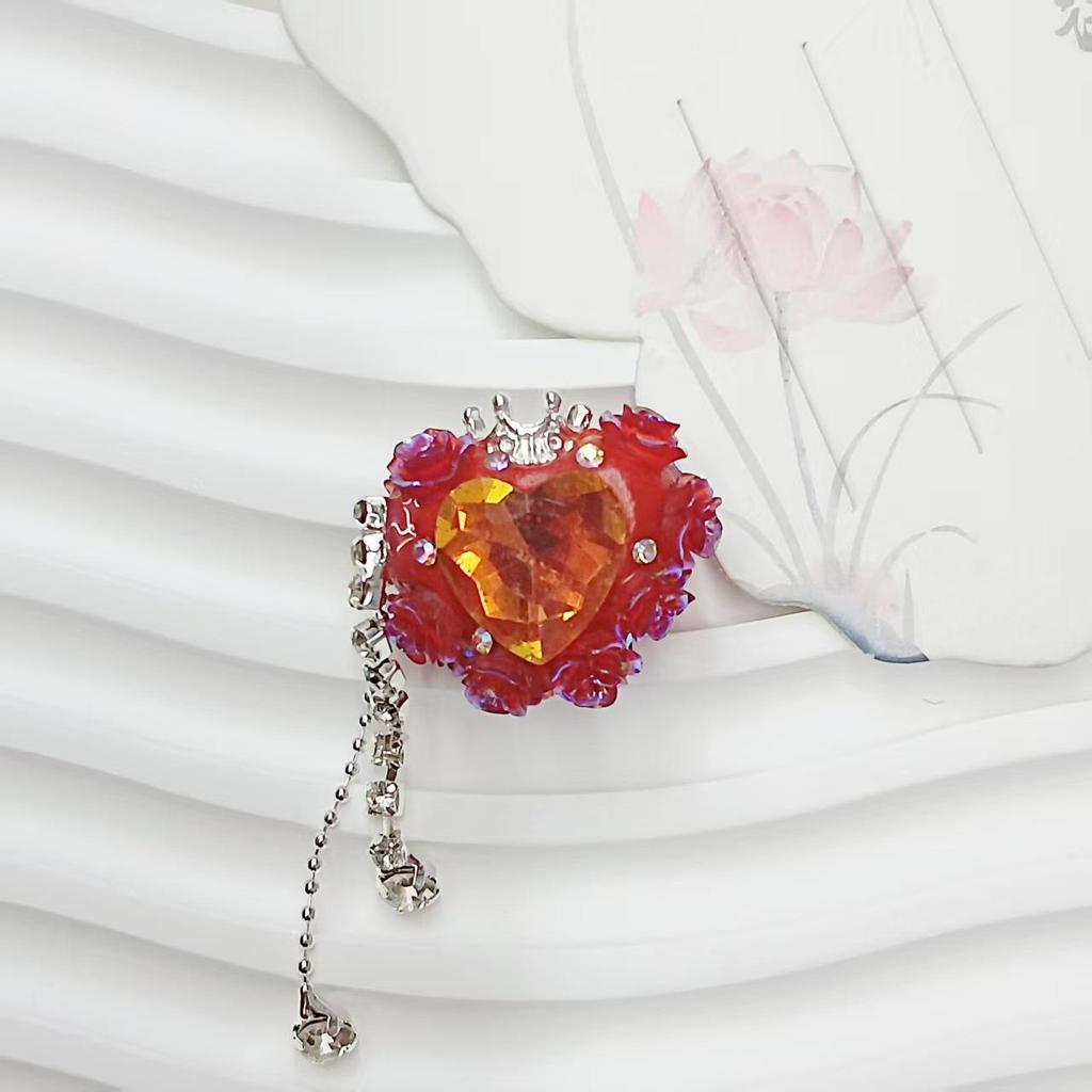 Color-Changing Heart Flower Crown Bead Phone & Bag Chain Accessory