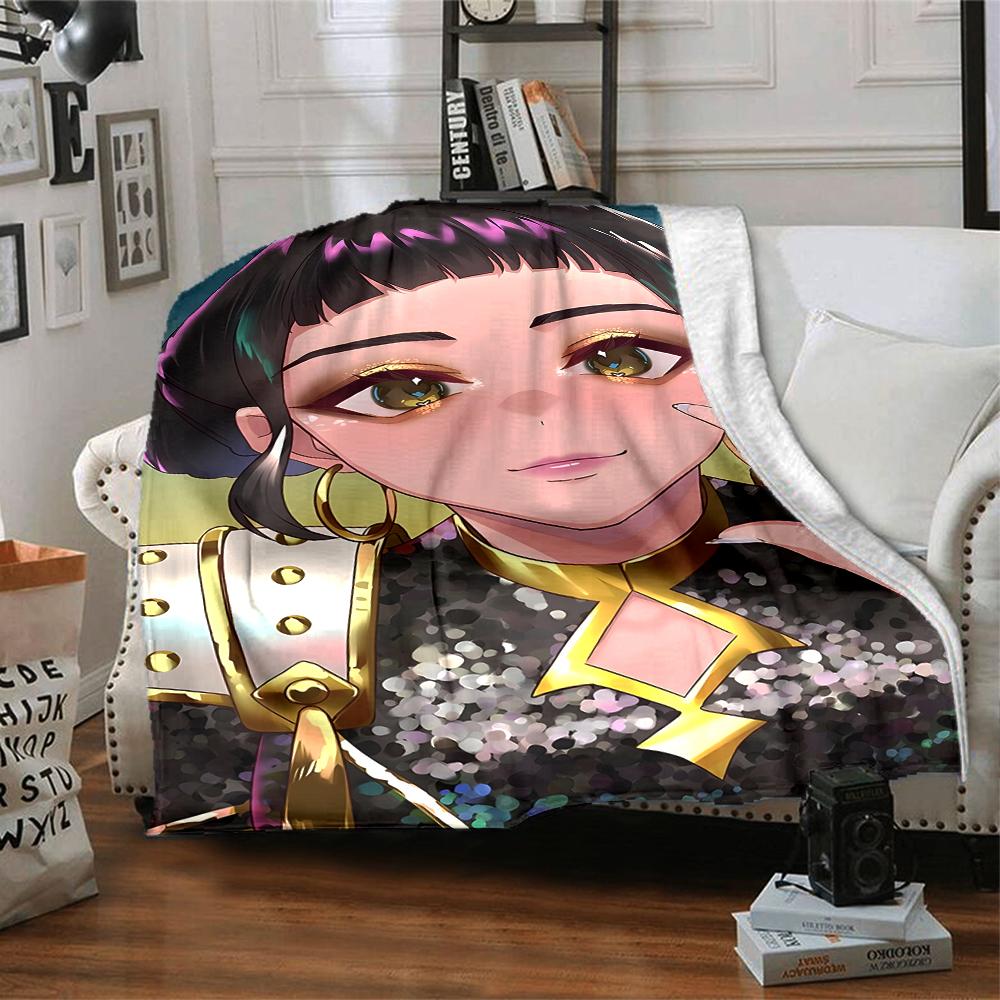 1pc KPop Demon Hunters ZOEY5 Blanket, Gift, for Men and Women, Soft Blanket, Good for Sofa Bed Couch Travel, Lightweight Flannel Blanket