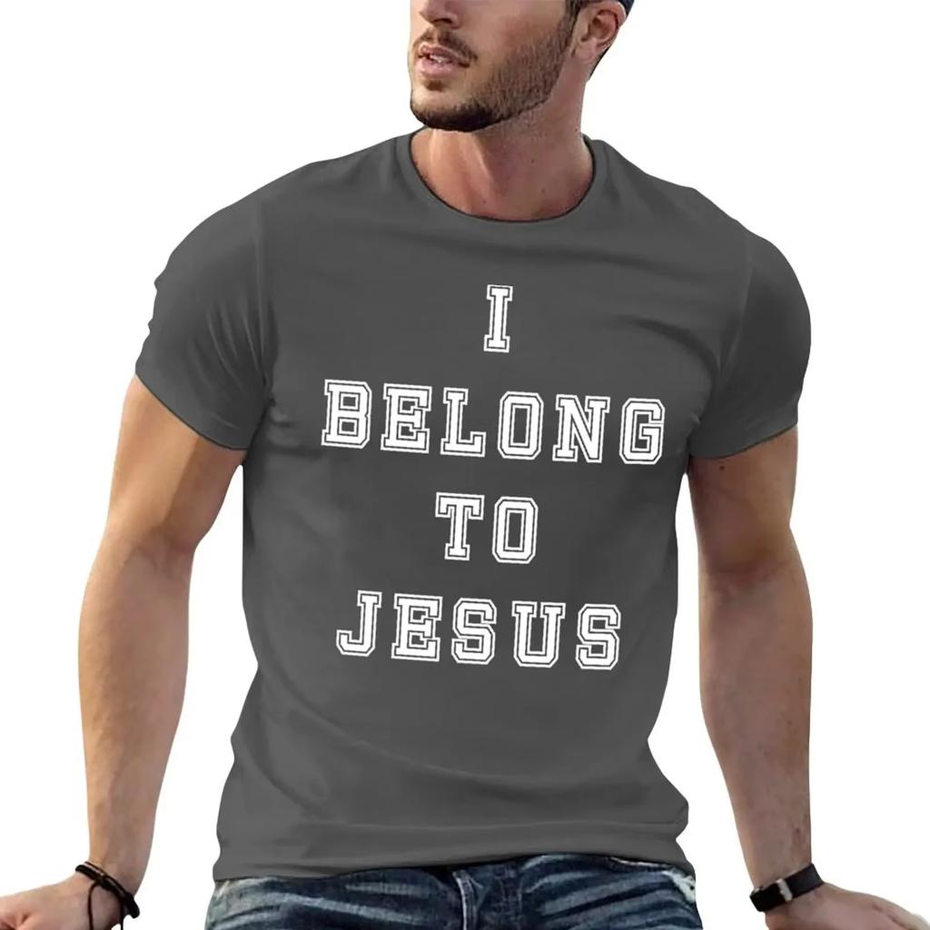 Unisex T Shirt New Kaka I Belong To Jesus Letter Top Boys Tee Clothing Streetwear Loose Casual Short Sleeve Trendy Unisex