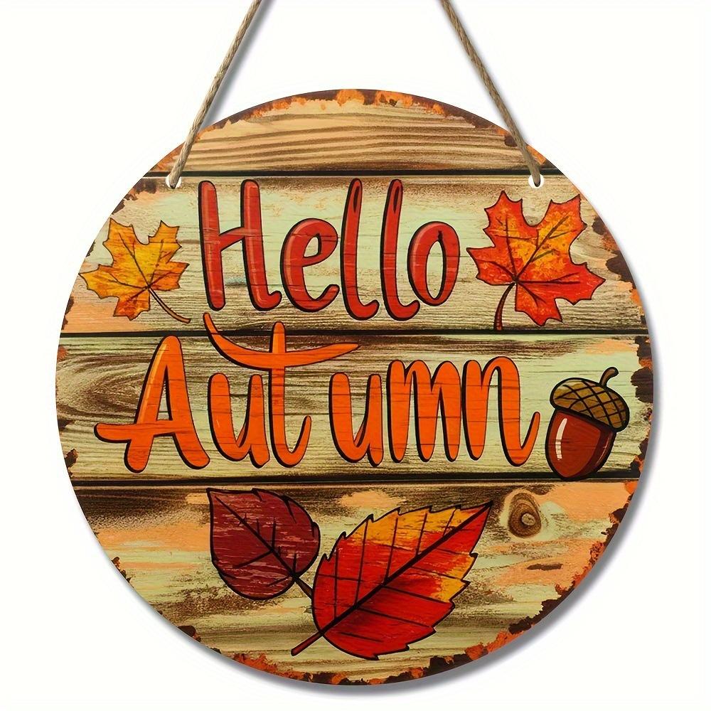 

2d Плоский 20*20см, Популярное Домашнее Украшение для Осени, Привет Осень, Деревянный Круглый Логотип, Креативная Декоративная Доска, для Дома, Сада, Офиса, Декора для Бара 20*20cm