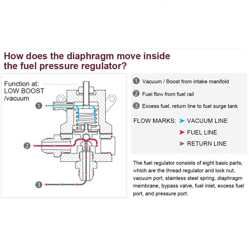 Adjustable FPR AN6 Fitting EFI Fuel Pressure Regulator For 7MGTE MKIII with Hose Line Fittings Oil 100psi Gauge Universal