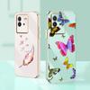 N76 Butterfly Plating Edge Soft TPU Phone Cases for Samsung A54 A13 A14 S24 Plus S23 Ultra S20 S21 FE A55 A05 A52s Shockproof Cover
