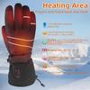 Heated Gloves, Unisex Heating Gloves, Palm Leather Gloves, Default 2200mAh Battery, Winter Riding Motorcycle Gloves