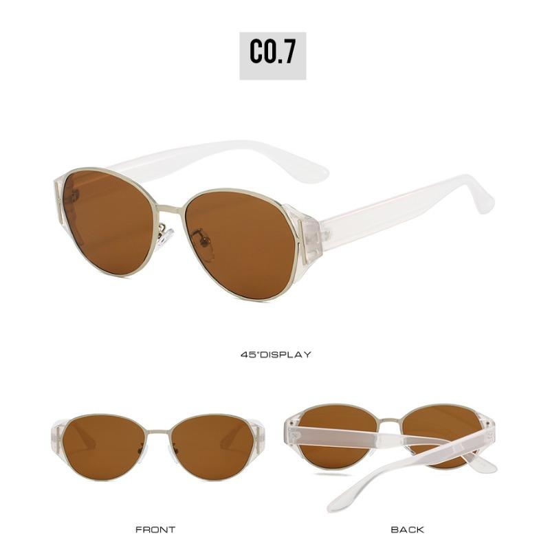 

New High Quality Men Women Metal Frame Sunglasses Unisex Designer Fashion Sun Glasses Oval Unisex Stylish Eyewear Shades Uv400