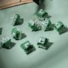 GATERON Green Apple Keyboard Heavy Tactile Through Hole RGB LED 5 Pin Green 22mm Dual Stage Spring Factory 63gf Key Switches for MX Mechanical