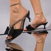 Fashion Elegant Ladies Crystal Strap High Heels Sandals Women Summer 2025 Pink Bowtie Party Wedding Shoes Woman Size43 Gladiator Shoes