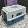Portable Graphite Green Pet Carrier: Cat Cage & Dog Shipping Box