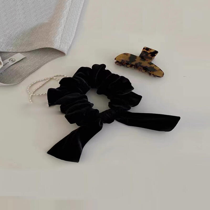 Bina Yoon Gopchang Ribbon Velvet Hair Band Hair Tie