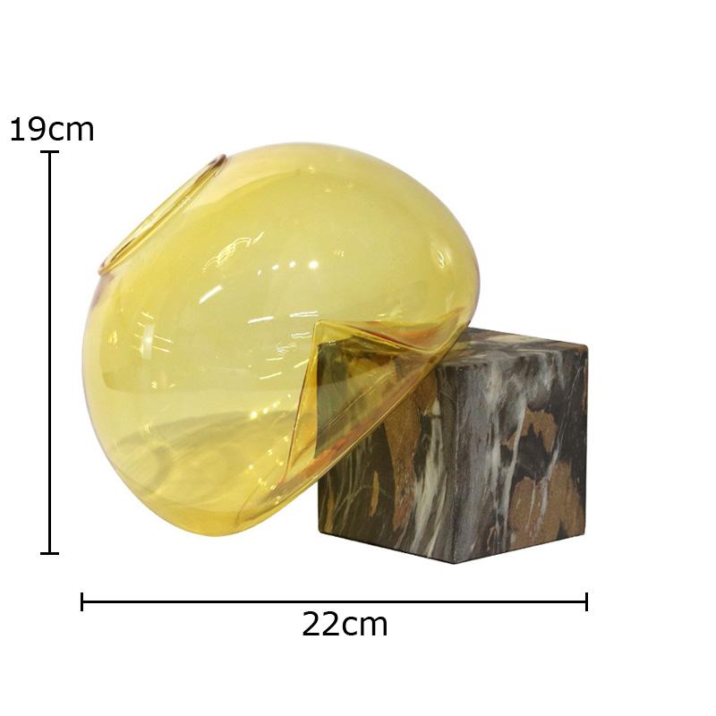

Amber Color Circular Glass Vase Desk Decoration Artificial Flower Decorative Flower Arrangement Floral Vase Room Aesthetic Decor