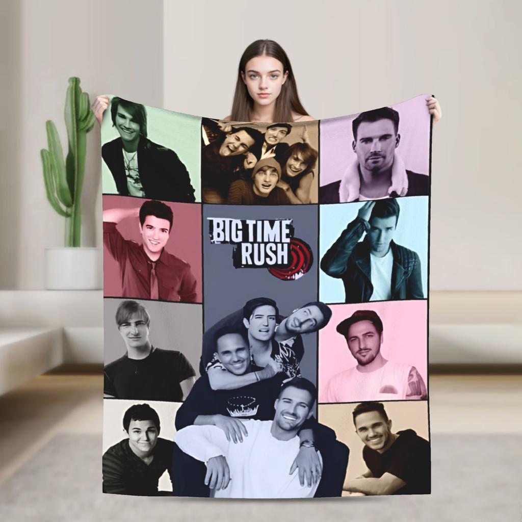 Big Time Rush Country Music Tour 2025 Flannel Blanket Winter Super Soft Throw Blanket for Living Room Bedspread Sofa Bed Cover