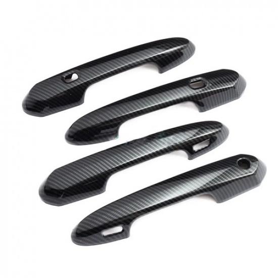 Carbon Fiber Door Handle Cover Trim For -2025 Toyota Sienna Accessories