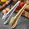 Stainless Steel Serving Tongs with Slotted Heads BBQ Buffet Food Clips Heat-Resistant Rust-Proof Hollow Chuck Design Kitchen Utensils