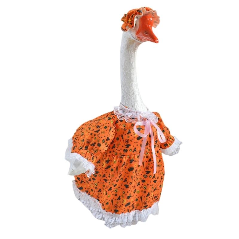 Adorable Fabric Geese Blouse Costume For Porch Yard Halloween Fall Seasonal Holiday Decorations