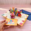 1PC 3D Pop-Up Birthday Card Music Box with Blow-Sensor Candles, Soft Music Greeting Card, a Creative Surprise Gift