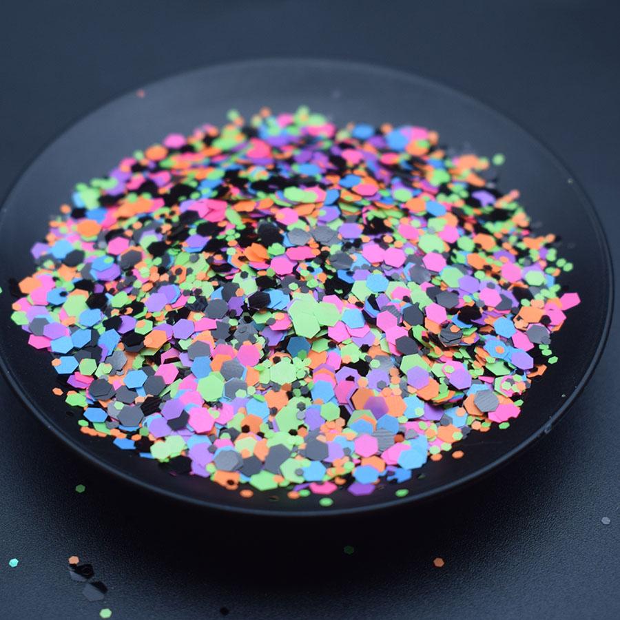 Craft Supplies Matte pink Chunky Glitter Mixed Neon Chunky Glitter for Christmas Decoration Tumblers Crafts