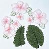 5Pcs/Set Five Piece Set Handmade DIY Colorful Beads Fresh Organza New Chinese Style Lotus Cloth Sticker Dress Decoration